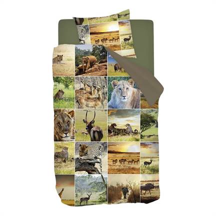 Snoozing Adventure housse de couette en flanelle multicolore