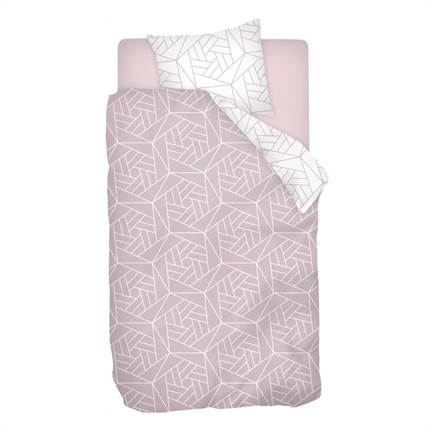 Snoozing Laslo housse de couette en flanelle rose