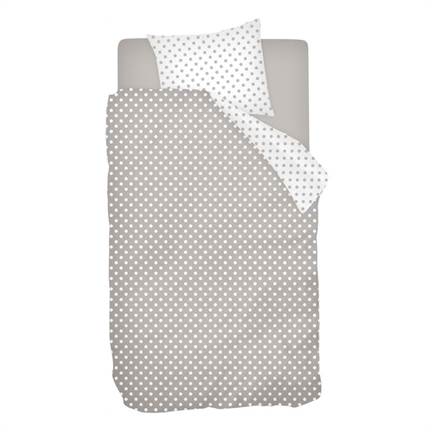Snoozing Pierrot housse de couette en flanelle taupe